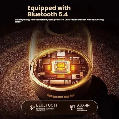 Imagen 2 del producto Altavoz Bluetooth 2025 LP90 Crystal Pro: graves tipo Harman de 4.a generación con ranura para tarjeta TF y radio FM