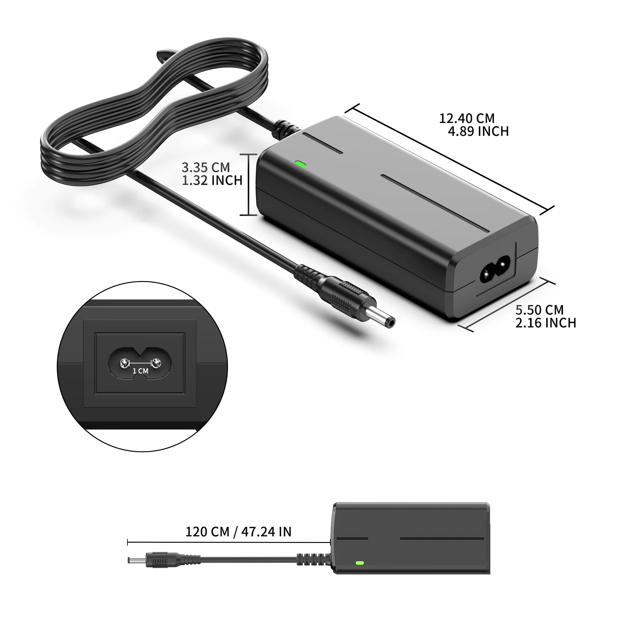 24V 4A 96W US Desktop Power Adapter Equipped with Eight-in-One Conversion Head for Bluetooth Speaker Radio CCTV