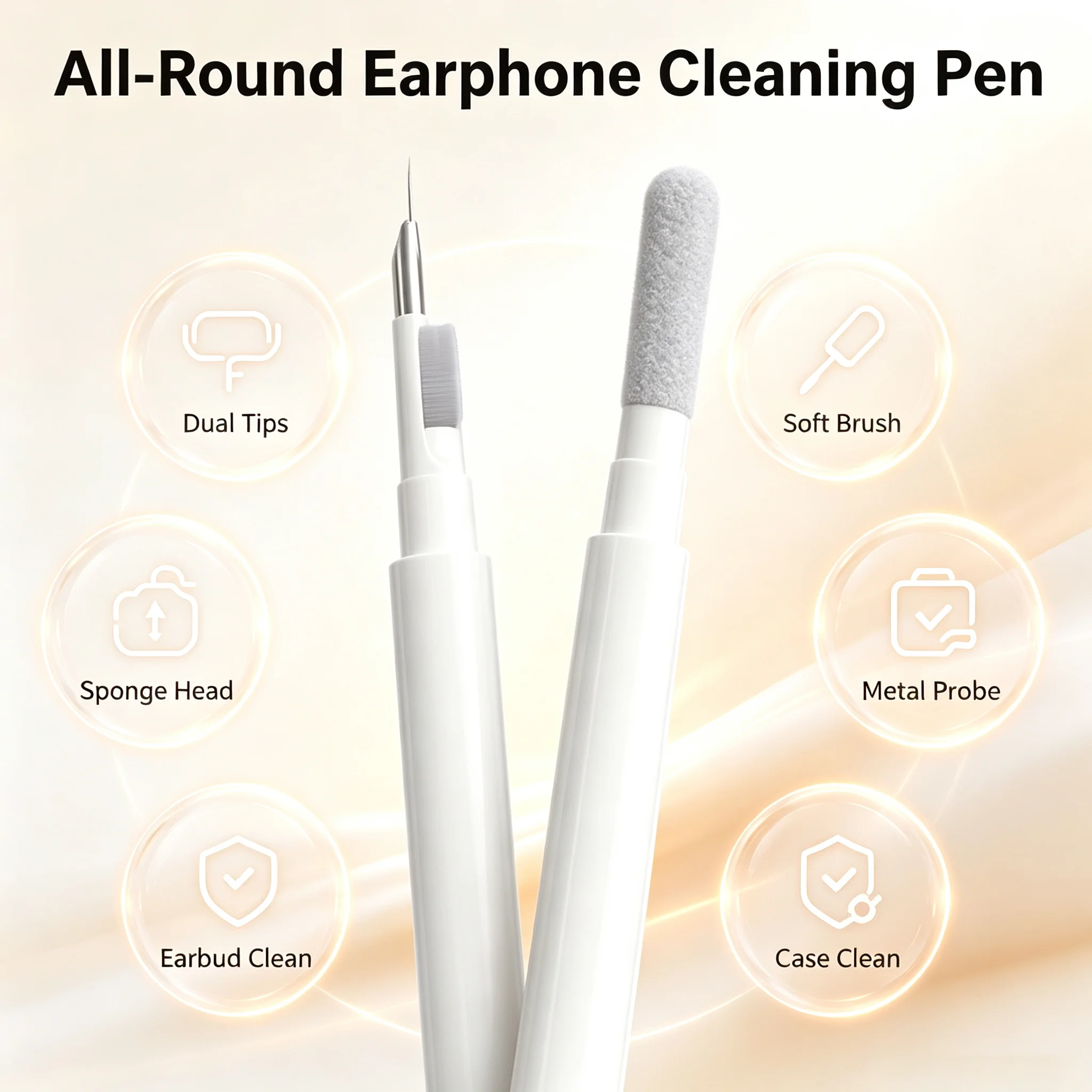 Bluetooth Earbuds Cleaning Pen Multi‑Function Design, For Earphone Case Dust Removal, Safe Deep Cleaning