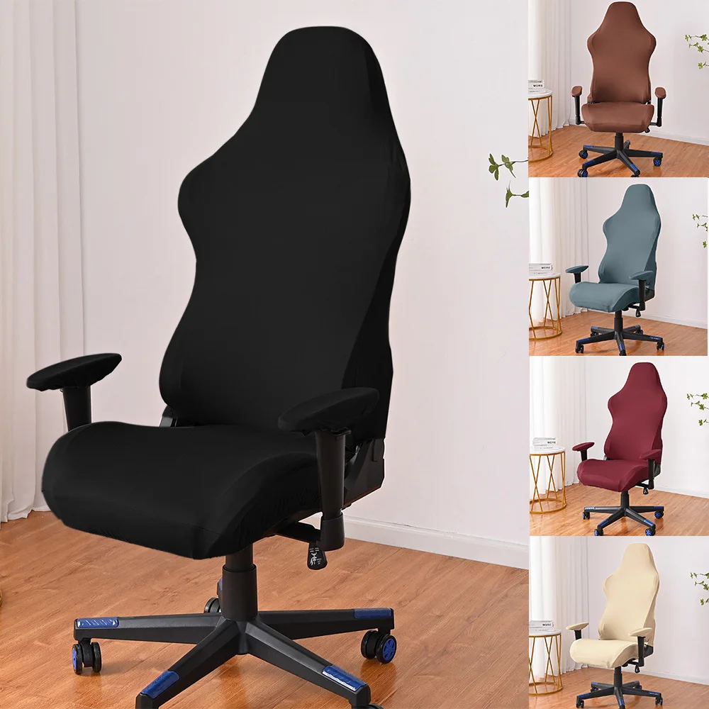 

4Pcs/set Spandex Office Chair Cover Gaming Chair Covers Elastic Stretch Armchair Seat Cover Computer Chairs Slipcovers