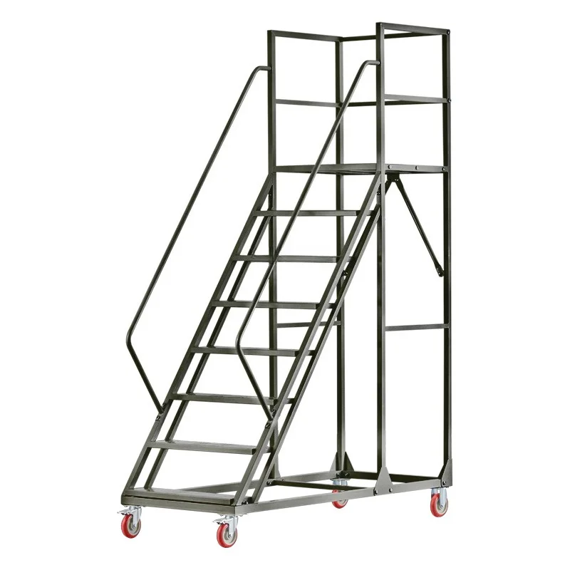 

Stainless steel climbing ladder, removable, mobile platform ladder