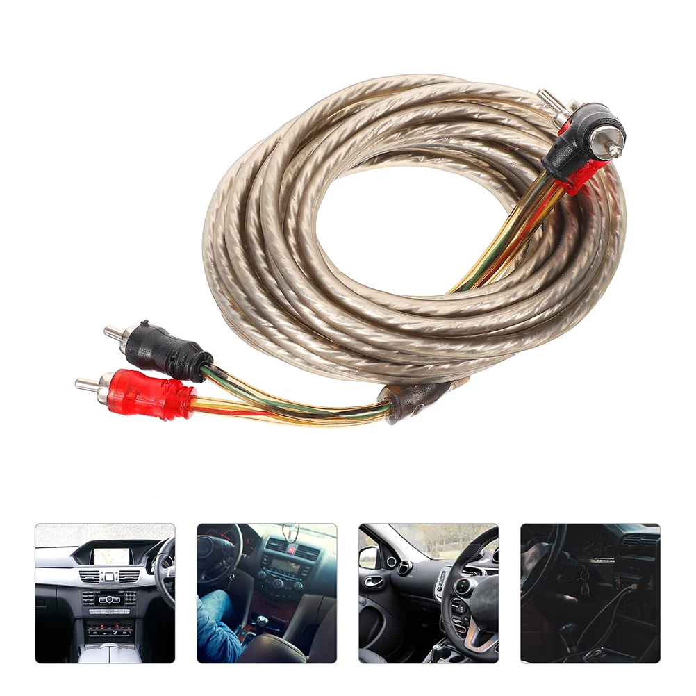 

5M Audio Rca Cable Subwoofer Wire Amplifier Speaker Connector Shielded Cable Car Audio System Connector Kits Car Amplifier