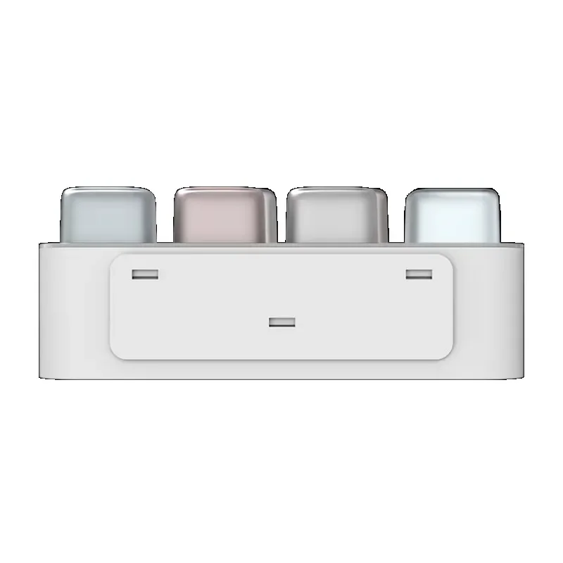 bathroom wall-mounted 4000mah three-cup sterilization toothbrush holder with clock and night light
