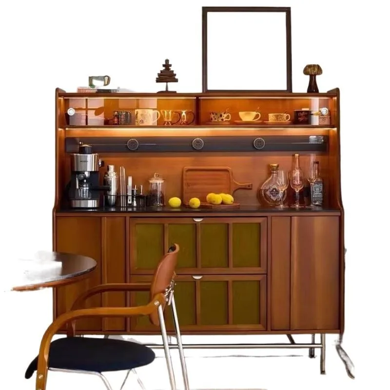 

Nordic solid wood medieval sideboard retro living room storage display