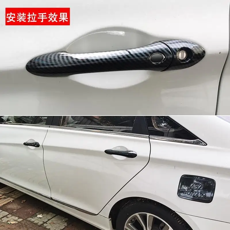 For Hyundai Sonata YE i45 YF Chrome ABS Car Door Handle Catch Trim Cover 2011 2012 2013 2014 2015 Car-Stylin