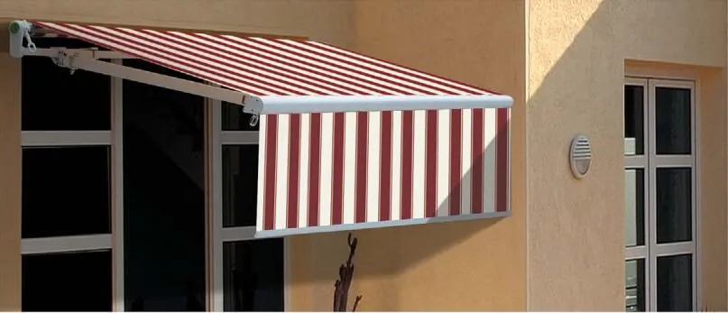 Outdoor Electric Motorized Window Retractable Awning Canopy for Balcony Sunshade Waterproof Folding Arm Shelter for Home