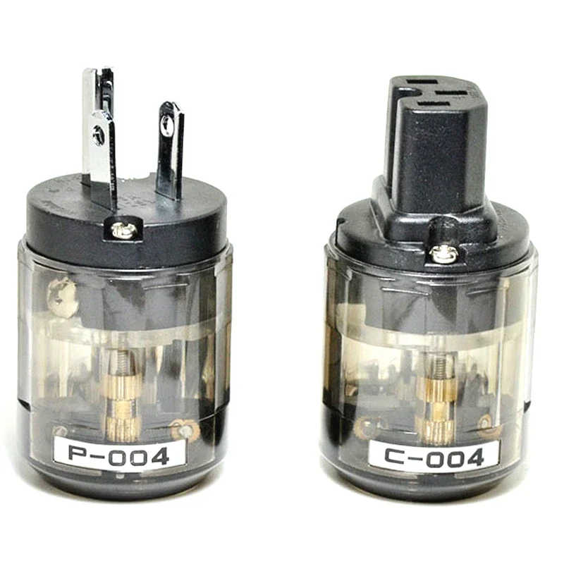 P-004 HiFi/P-004E, rodowana wtyczka moc US IEC złącze wzmacniacza Audio odtwarzacz CD, przewód zasilanie prądem zmiennym Adapter złącza