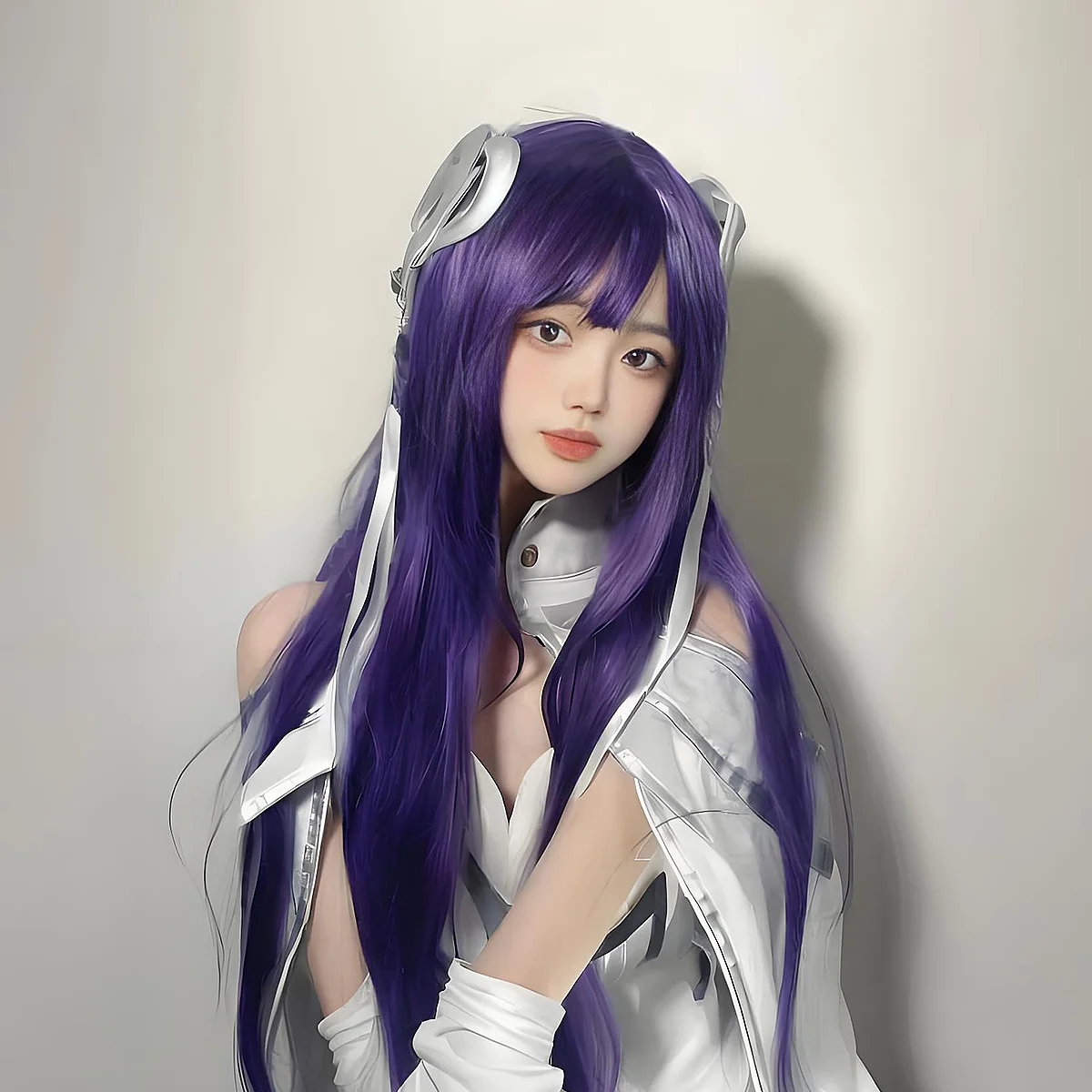 Xishi Returning Void Dream Cosplay شعر مستعار كامل | شعر حريري مغري أرجواني طويل مستقيم لشرف الملوك #3