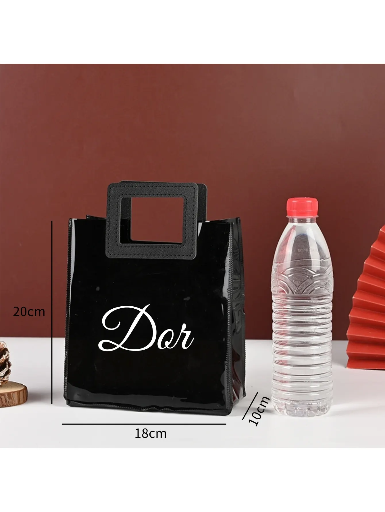 Custom Black Gift Bag Hand Square Shopping Bag Birthday Party Bridesmaid Groomsman High Quality Reusable Wedding Custom Gift Bag image 6