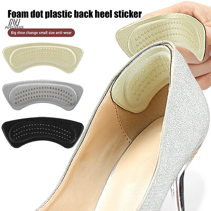 2Pcs Heel Stickers Heel Protectors Sneaker Shrinking Size Insoles Anti-wear Feet Shoe Pads Adjust Size High Heel Cushion Inserts