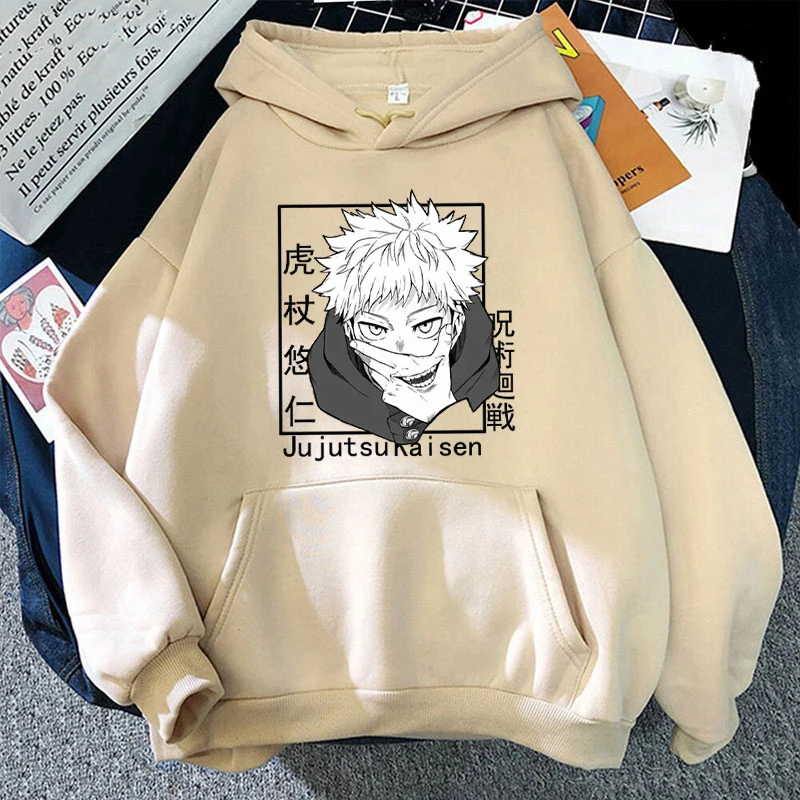 

Funny Anime Itadori Yuji Printing Hoodies Fashion Women Men Autumn Winter Sweatshirt Ladies Streetwear Pullover