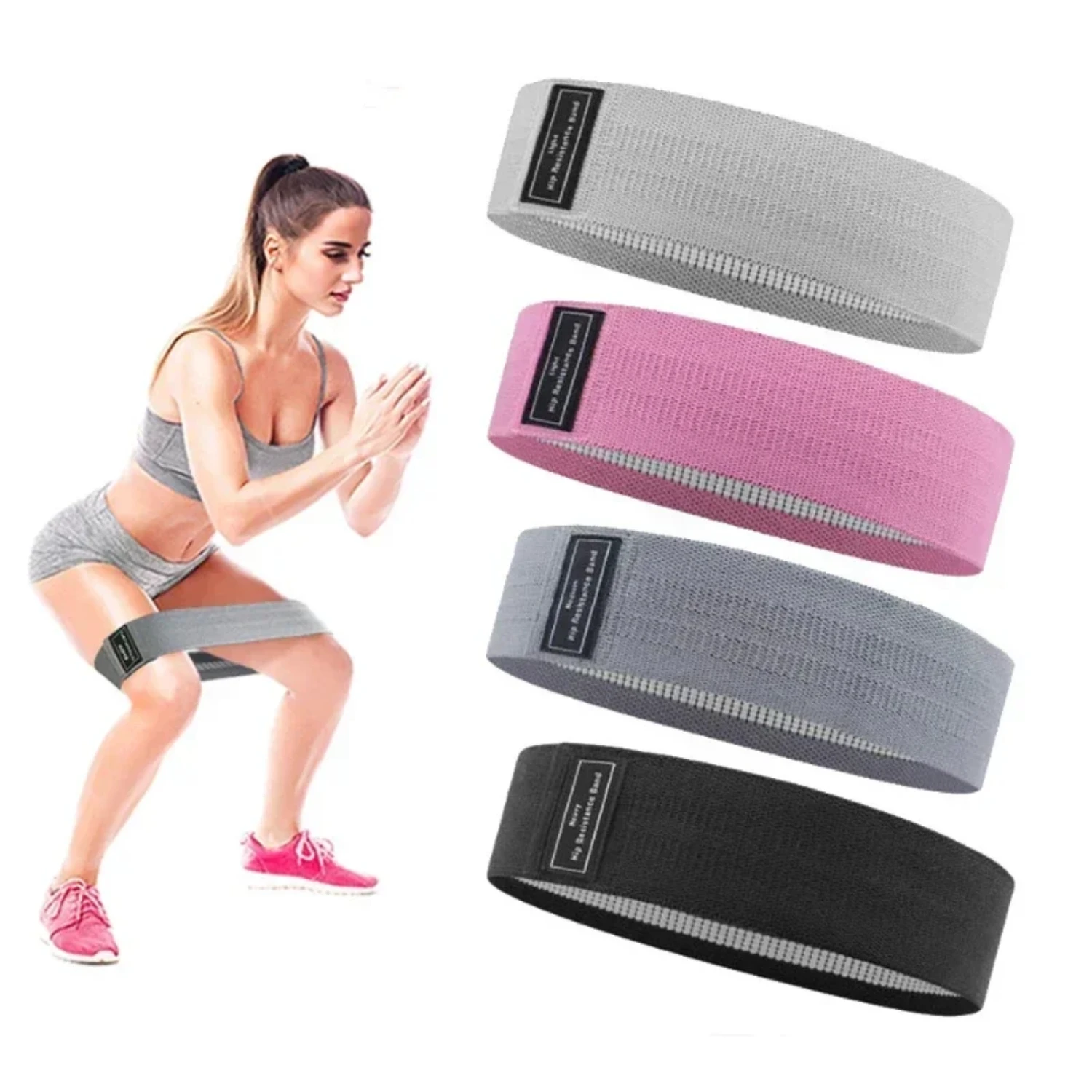 New 1PCS Elastic Bands Fitness Resistance Bands Yoga Pilates  Circle Expander Bands Gym Training  Workout Equipment