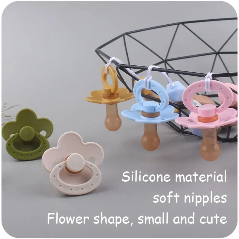 Cute Flower Shape Baby Pacifier Teethe Toy Silicone Kids Nipple BPA Free Food Grade Pacifier Newborn Baby Soother Gift