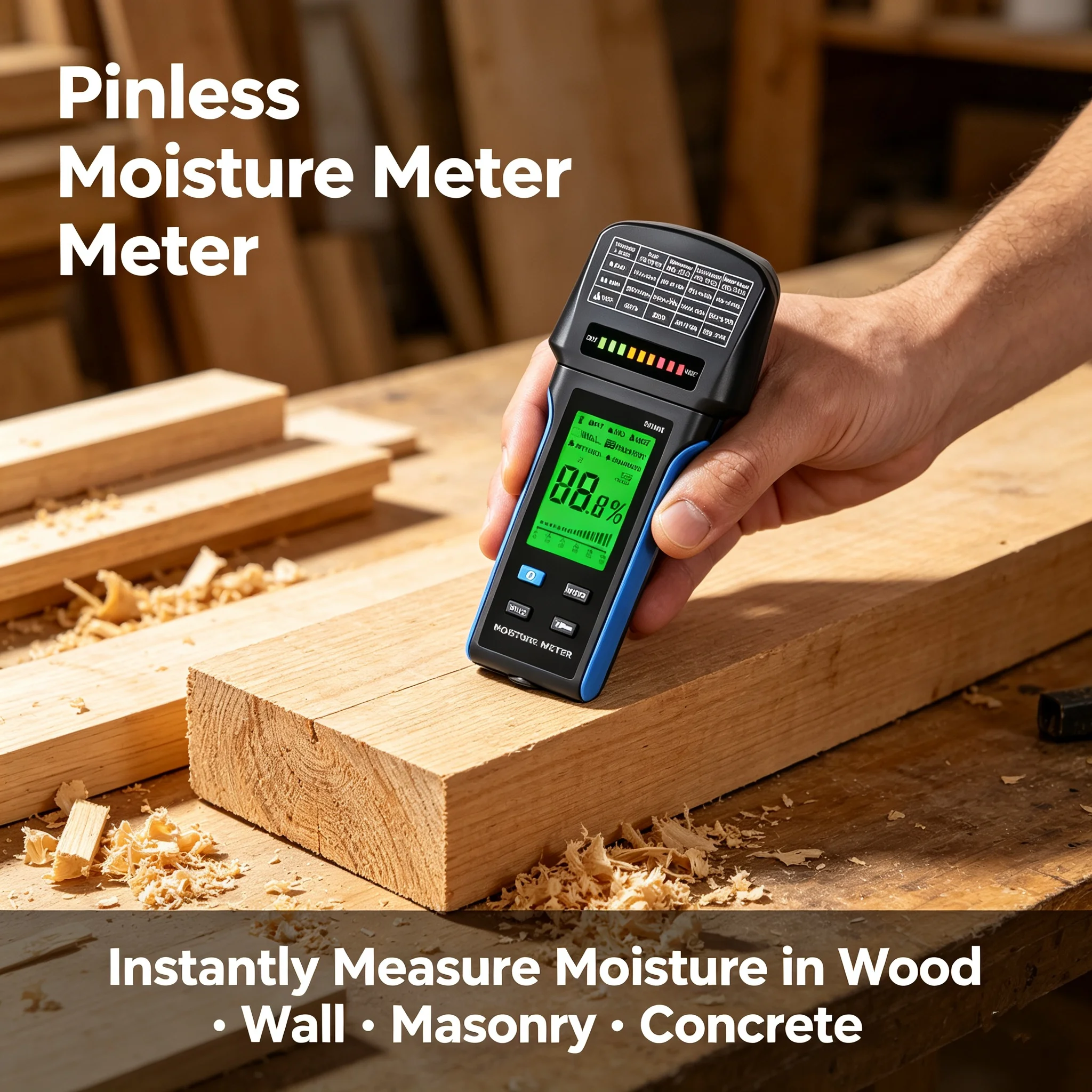 HoldPeak 5000N Pinless Moistur - Moisture Meter Wall Wood 评论和价格