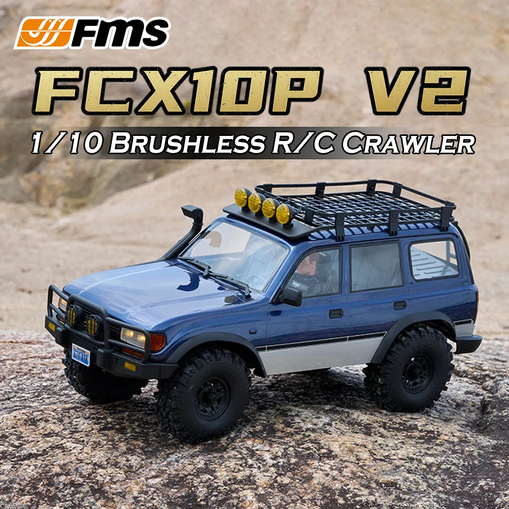 

FMS FCX10 LC80 PRO RS V2 4WD Бесщеточный радиоуправляемый гусеничный автомобиль 1/10 Электрический пульт дистанционного управления Модель автомобиля Внедорожные игрушки для взрослых и детей