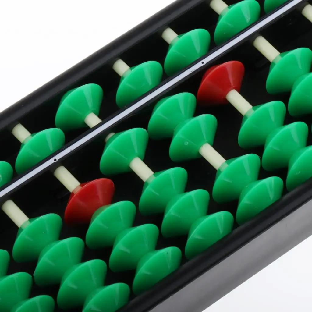 Plastic Chinese Abacus Calculating Tools Counting Frame 15 Digits - 23x6.5x2cm