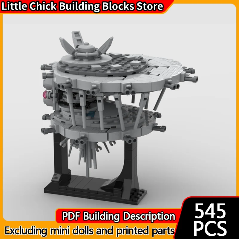 

Модель фильмов со звездами MOC, строительные кирпичи, эллиптический космический корабль, модульная технология, детские праздничные подарки, сборка игрушек, костюм