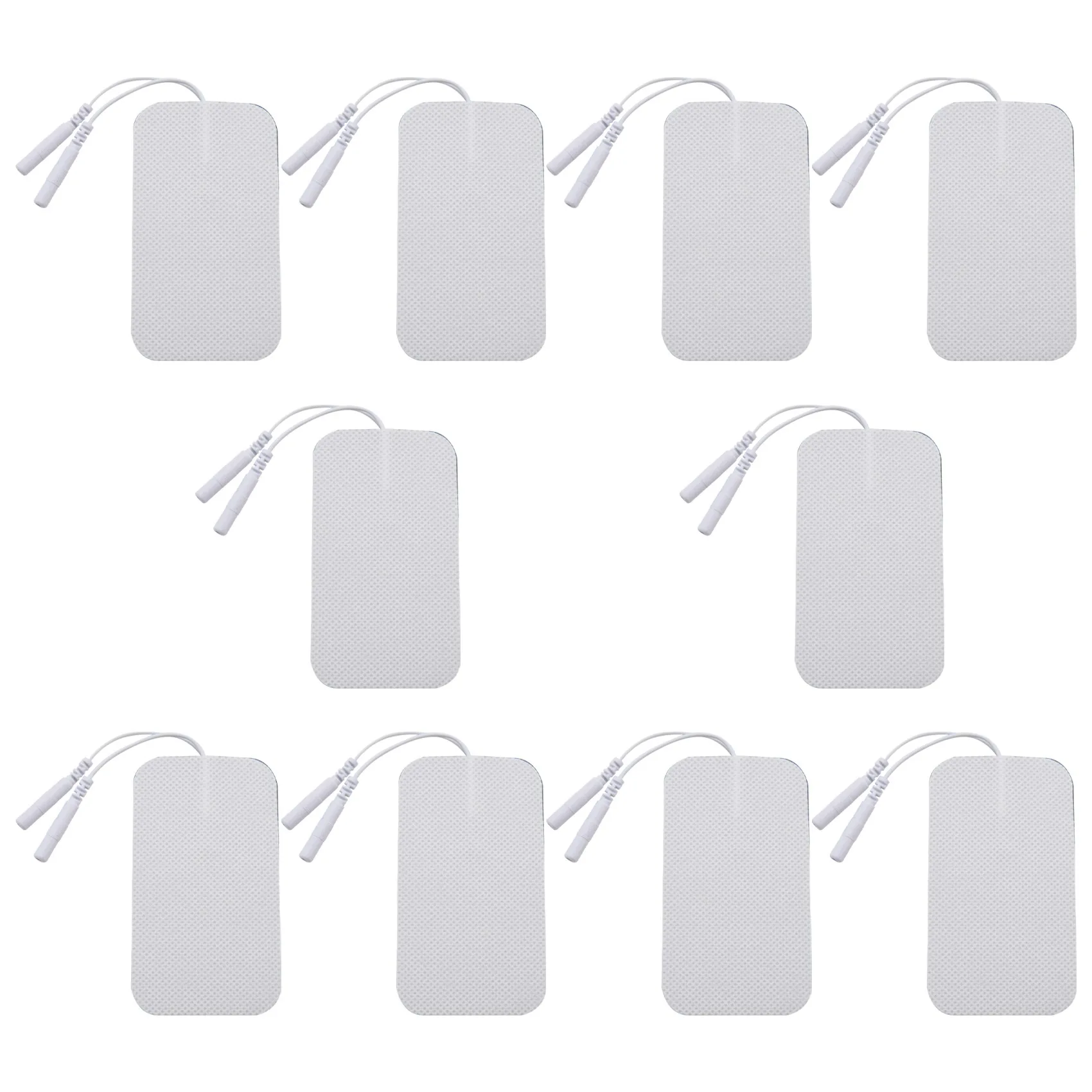 Almohadillas de electrodos autoadhesivas de ELOS-20Pcs, parche de Gel con enchufe de 2Mm para electroterapia de acupuntura Tens, masajeador EMS, estimulador adelgazante