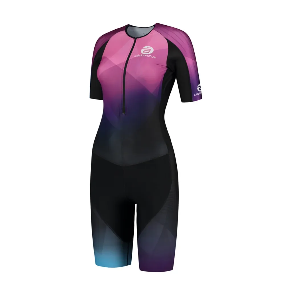 Cudomotus Racing Suit Short Sleeve Suit Triathlon Women Speed Inline Roller Skate Kit Suit Ropa Ciclismo Fast Skating Clothing