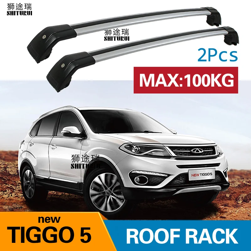 Roof bars For CHERY - TIGGO 5 Closed Off-Road Vehicle [2013-today]Aluminum Alloy Side Bars Cross Rails Roof Rack Luggage CUV SUV