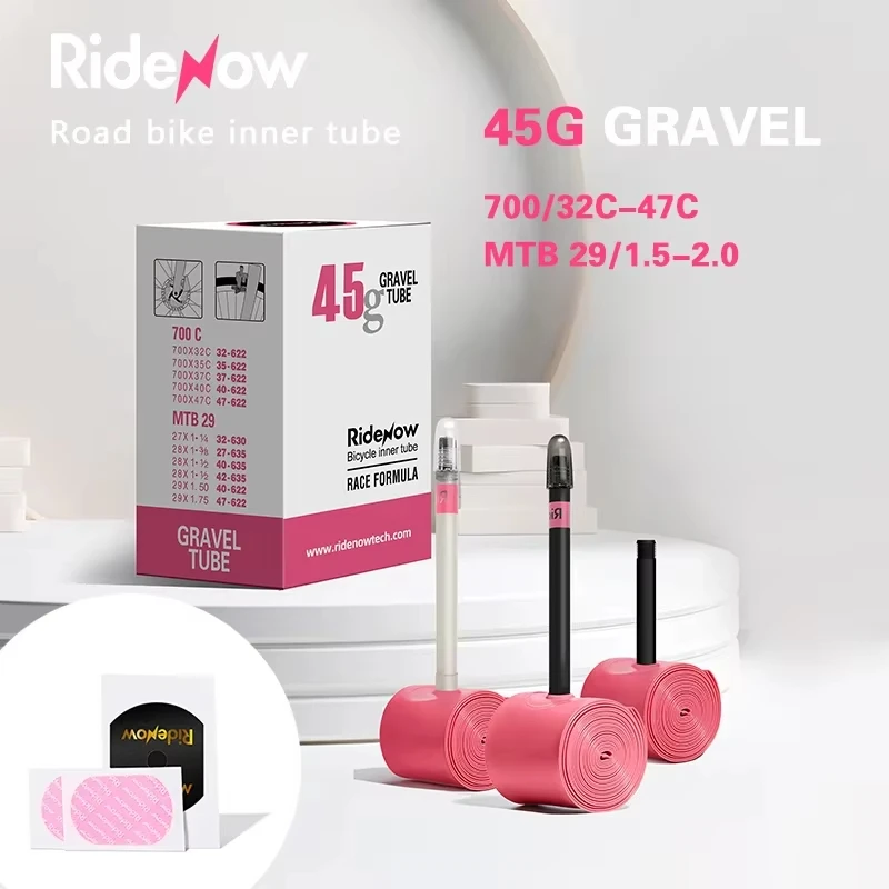 

Ridenow Ultralight MTB Bike TPU Inner Tube Tire French Valve FV 45mm/65mm Gravel 700C 32C 35C 37C 40C 47C Super Light