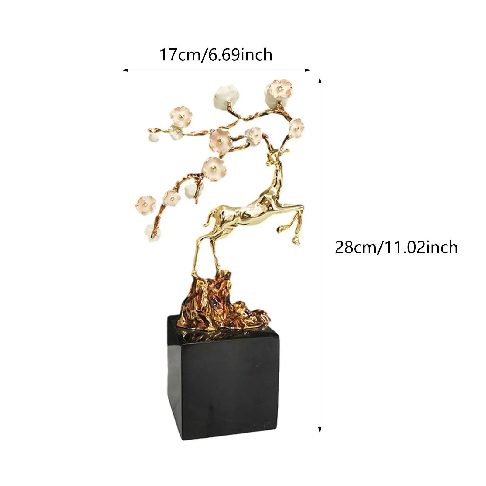 Reindeer Figurines Modern Funny Deer Statue for Bookshelf Office Bedroom