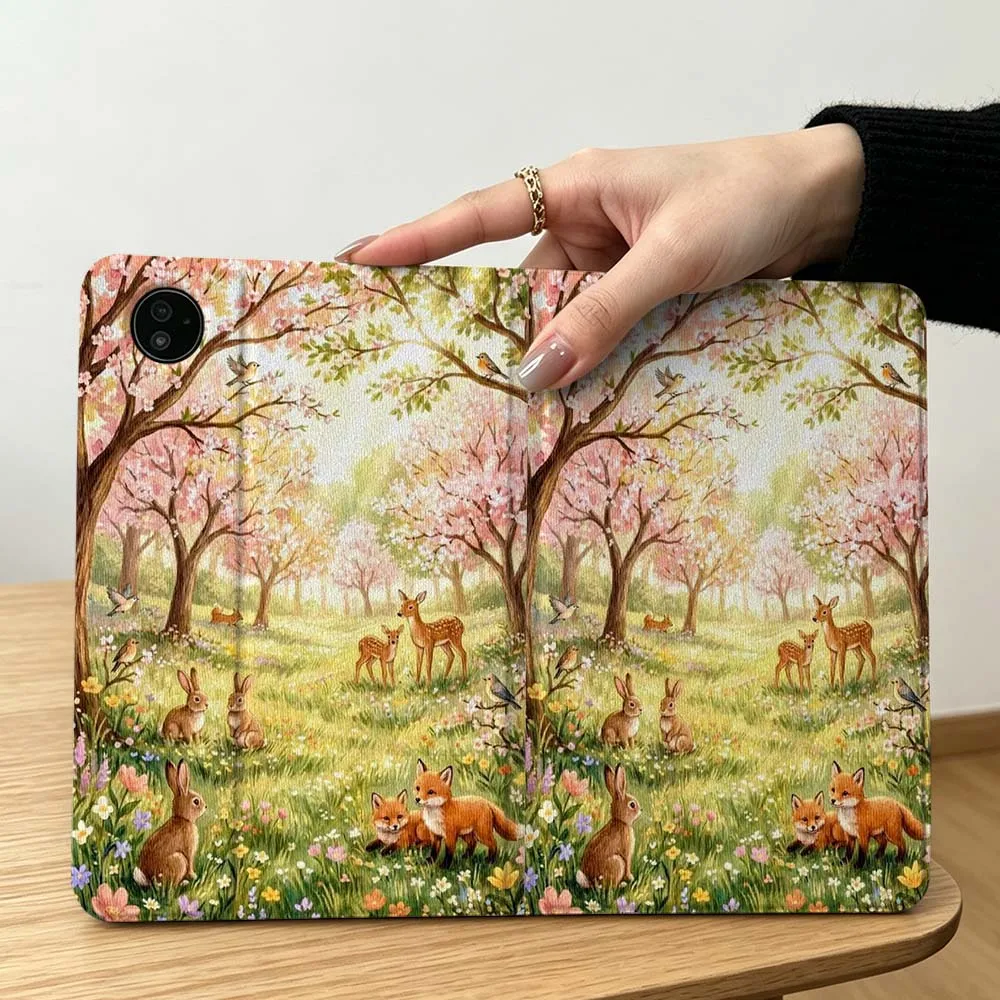Cartoon Forest Animal Pen Tray For Lenovo Xiaoxin Pad Pro Tab P12 P11 11 13 11.2 11.5 10.6 inch K11 Plus Tablet Case