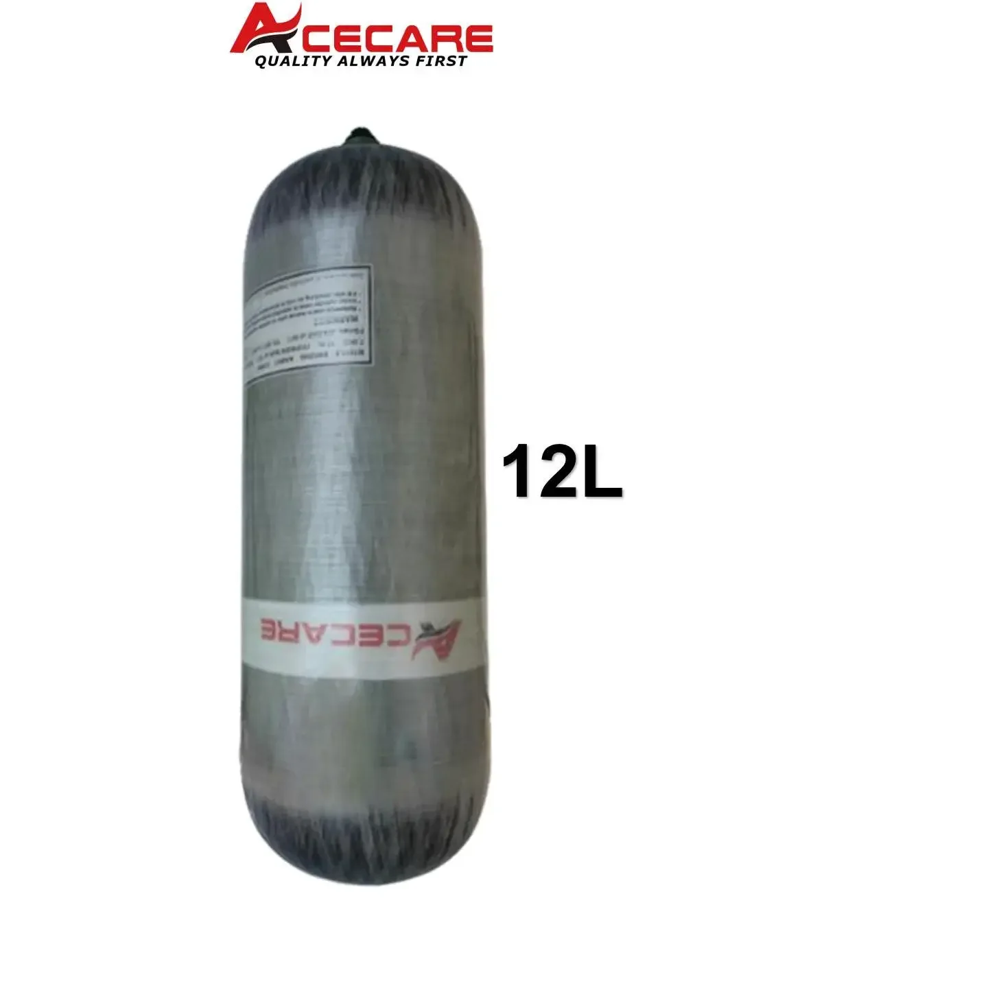 ACECARE 4500Psi 300Bar 30Mpa 12L Цилиндр из углеродного волокна Резервуар высокого давления HPA Воздушная бутылка для дайвинга с аквалангом M18 * 1,5