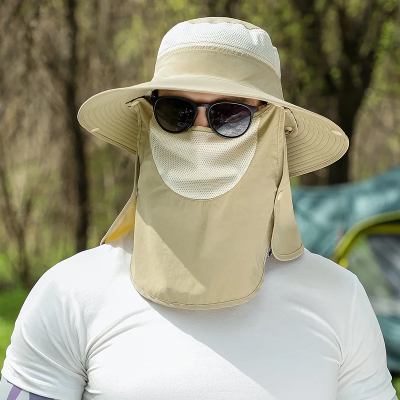 Uomini e donne staccabili cappello a tesa larga visiere di protezione cappello a secchiello protezione solare cappelli da pescatore berretto da pesca cappello da alpinismo