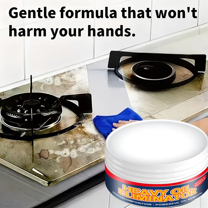 Powerful Grease Cleaner Remover Descaling Black Stain Removal Polishing Paste for Corroded Whitened Surfaces - Kitchen Appliance