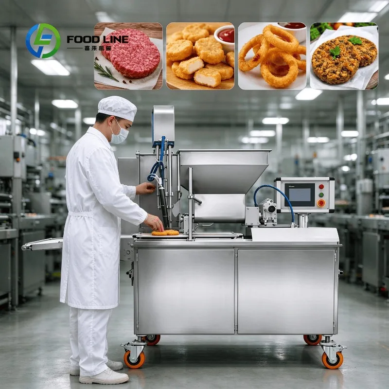 customized industrial‑grade patty‑shaper meat‑molder full‑auto forming machine for round oval square burger‑patty food‑plant