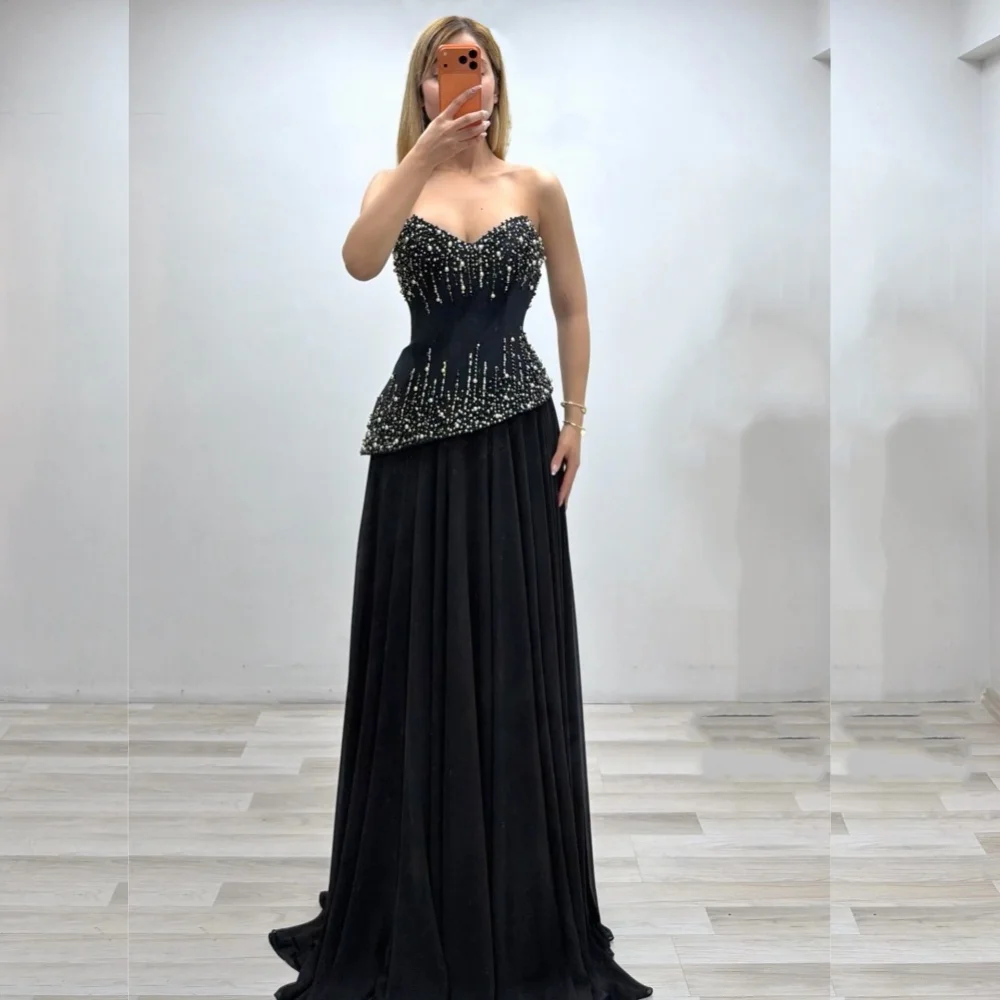 

Customized Elegant Glitter sleeveless Pleat Long Dresses Luxury Evening Dress Collection Bespoke Occasion Prom Wedding Party