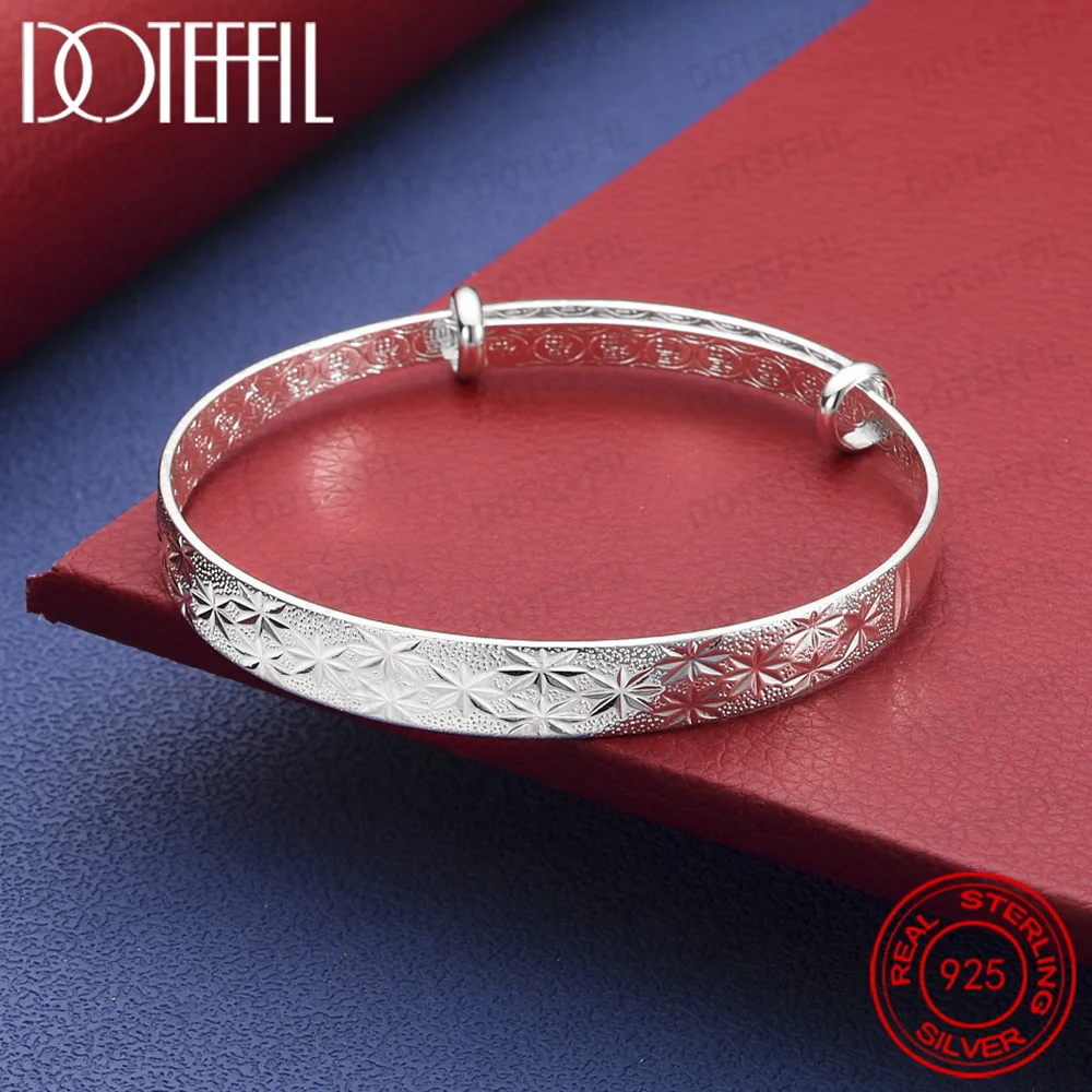 Gypsophila-Stern-Armreifen aus 925er-Sterlingsilber, original romantisch, für Damen, Armbänder, Mode, Party, Hochzeit, Accessoires, Schmuck