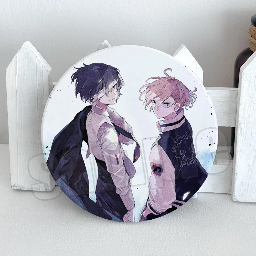 Anime Bungo Stray Dogs Nakahara Chuya Dazai Osamu Cosplay Ceramic Coasters Are Non-slip Cartoon High Appearance Level Delicacy