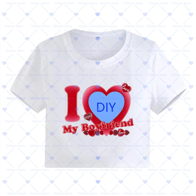 

Футболка с принтом «Я люблю моего друга, подругу», Y2K