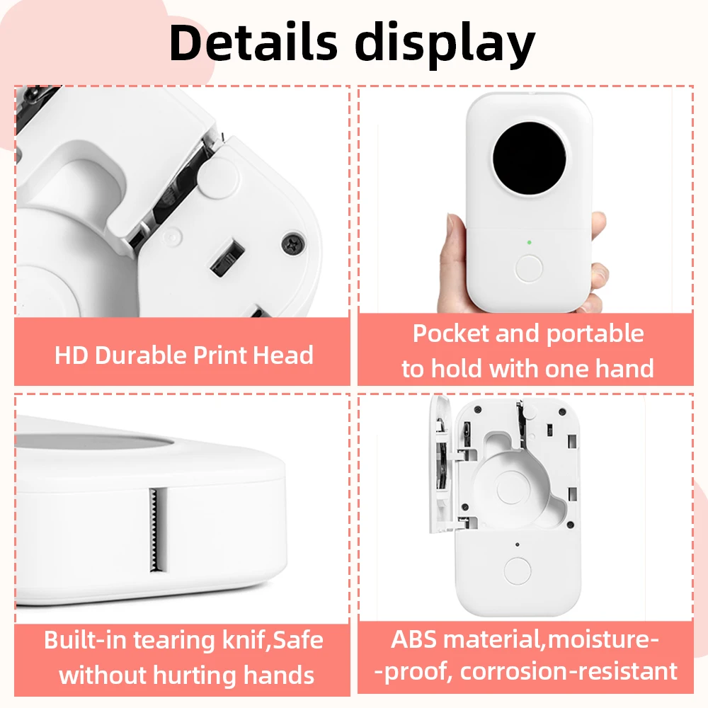 Label Maker Phomemo D30 Mini Thermische Label Printer Draagbare Inktloze Afdrukken Sticker Printer Bluethooth Diy Etikettering Machine