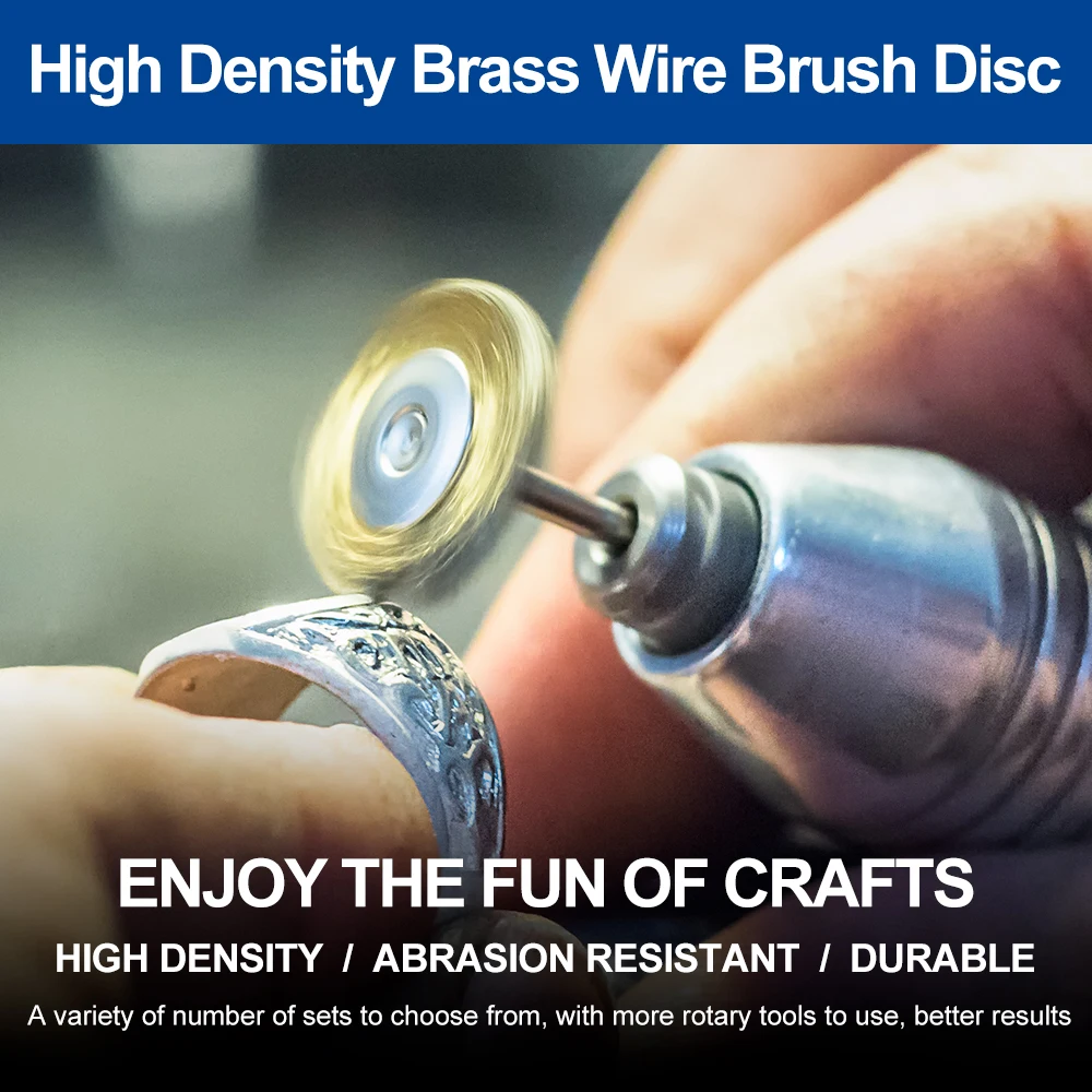 XCAN 10/20 шт., щетки из стальной проволоки, шлифовальный круг с хвостовиком 3 мм для аксессуаров Dremel, мини-дрель, вращающийся инструмент