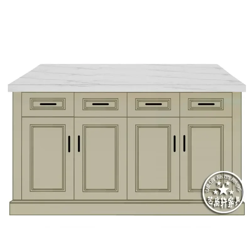 TAO  Nordic marble island dining table integrated open kitchen island cooking table household
