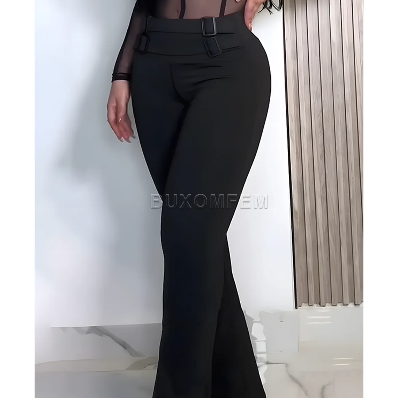 

Высококачественные дышащие брюки 2025 с высокой талией, подтягивающие бедра, штаны для йоги, женские расклешенные брюки, женские повседневные леггинсы