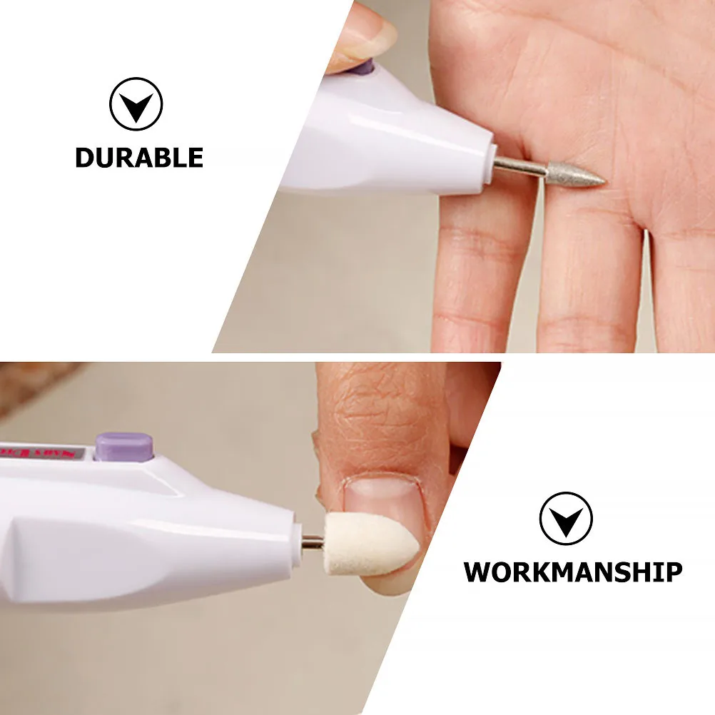 1Set Powered Electric Nail Grinding Tool Portable Manicure Polisher Nail Art Trimmer Compact Durable Portable