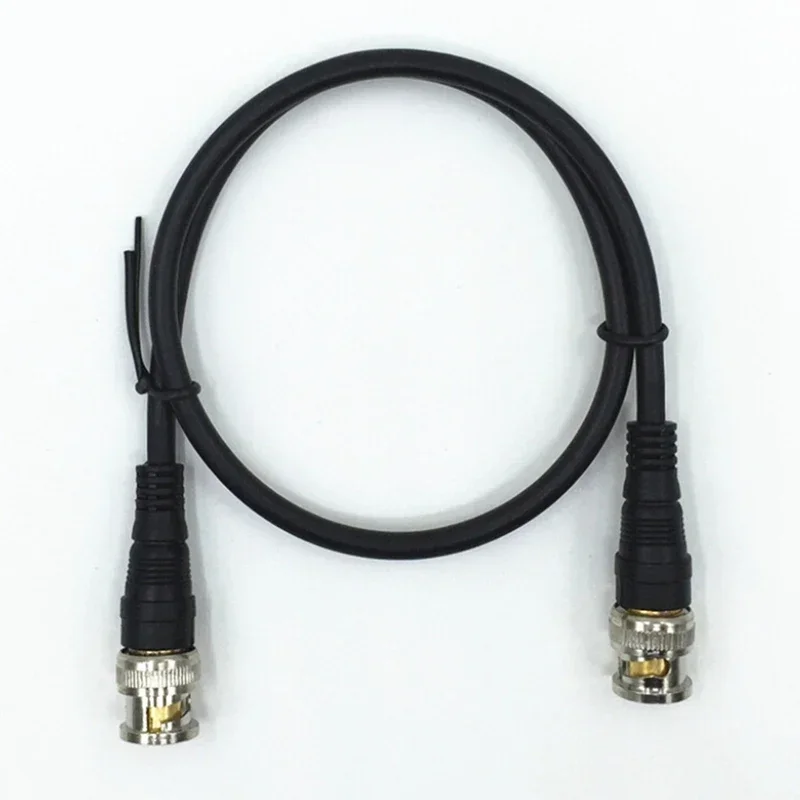 ESCAM Pure Copper BNC Male To Male Straight Crimp Q9 Head HD Monitor Line Double-head Video Cable  1 M Jumper