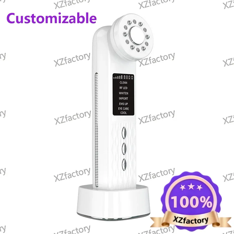 

Factory Direct 2026 Top Rated Ultrasonic Ice Beauty Instrument 7 Mode EMS Lifting Heating Color Light Vibration Massage Introduc