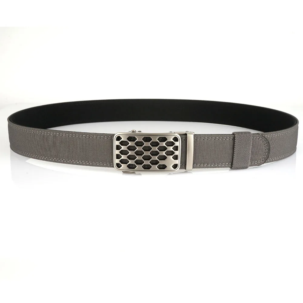 New 3.5 Men's Automatic Buckle Double layer Thickened and Hardened Non woven Belt Outdoor Leisure Versatile Belt Pants Belt