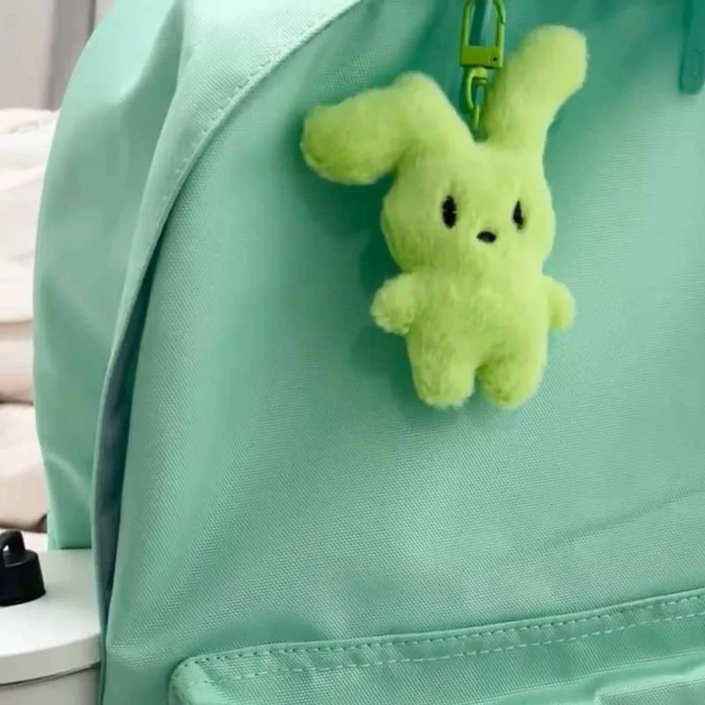 

Rabbit Plush Toy Keychain Fluffy Sweetheart Pink Cartoon Keychain Decoration Stuffed Toy Couple Keychain