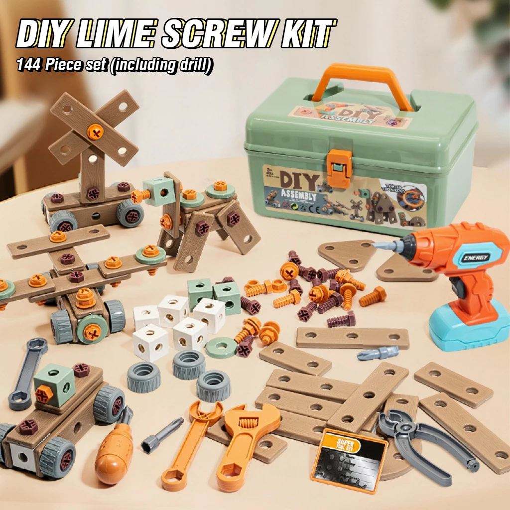 DIY Simulation Tool Box Children's Play House Toolbox Disassembly Kit Pretend Play Screwdriver Repair Tools Suitcase Kids Toys