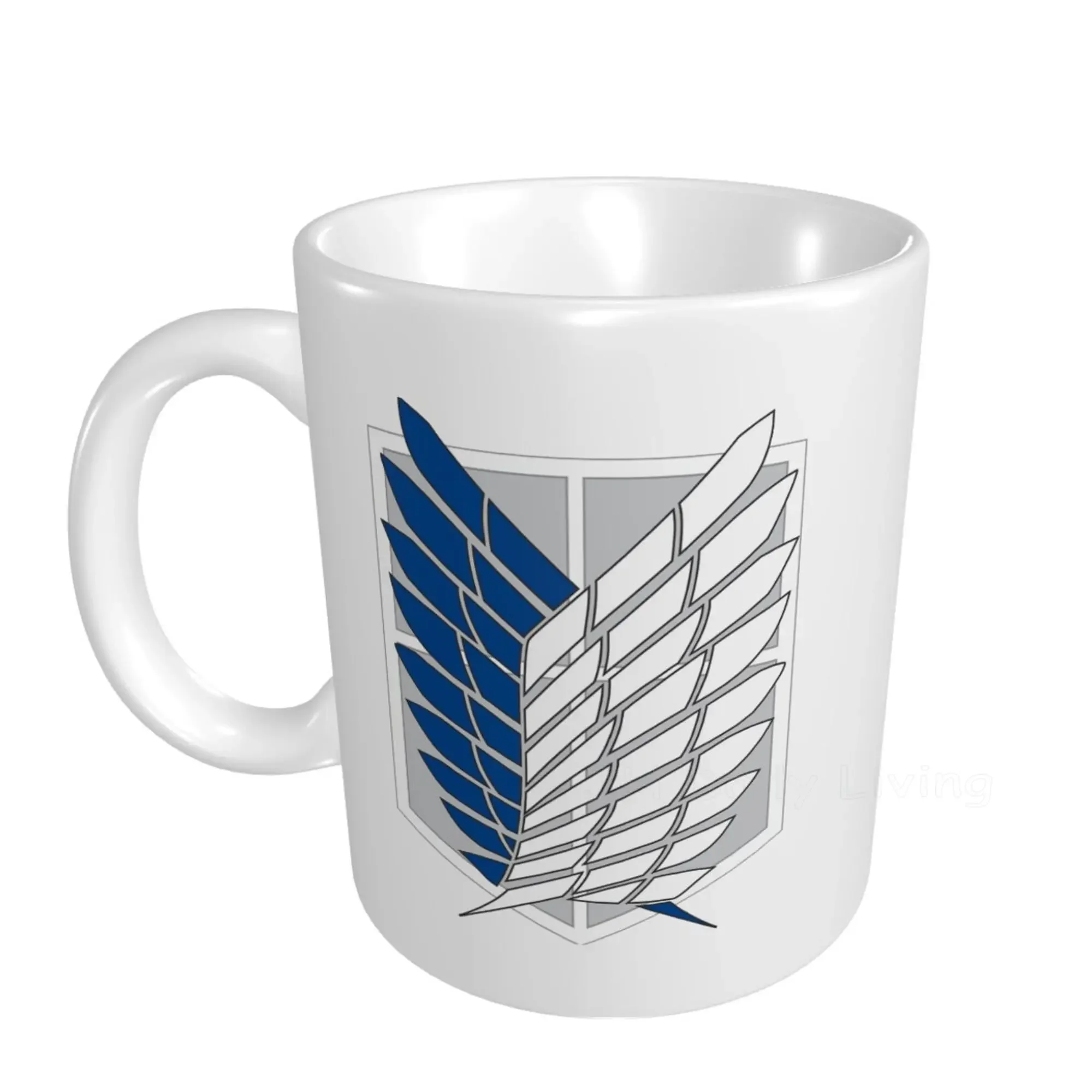Attack on Titan Logo Print Mugs Coffee Cups 11oz Creative Ceramic Tea Cups Friends Birthday Gift Modern Ceramic Mug