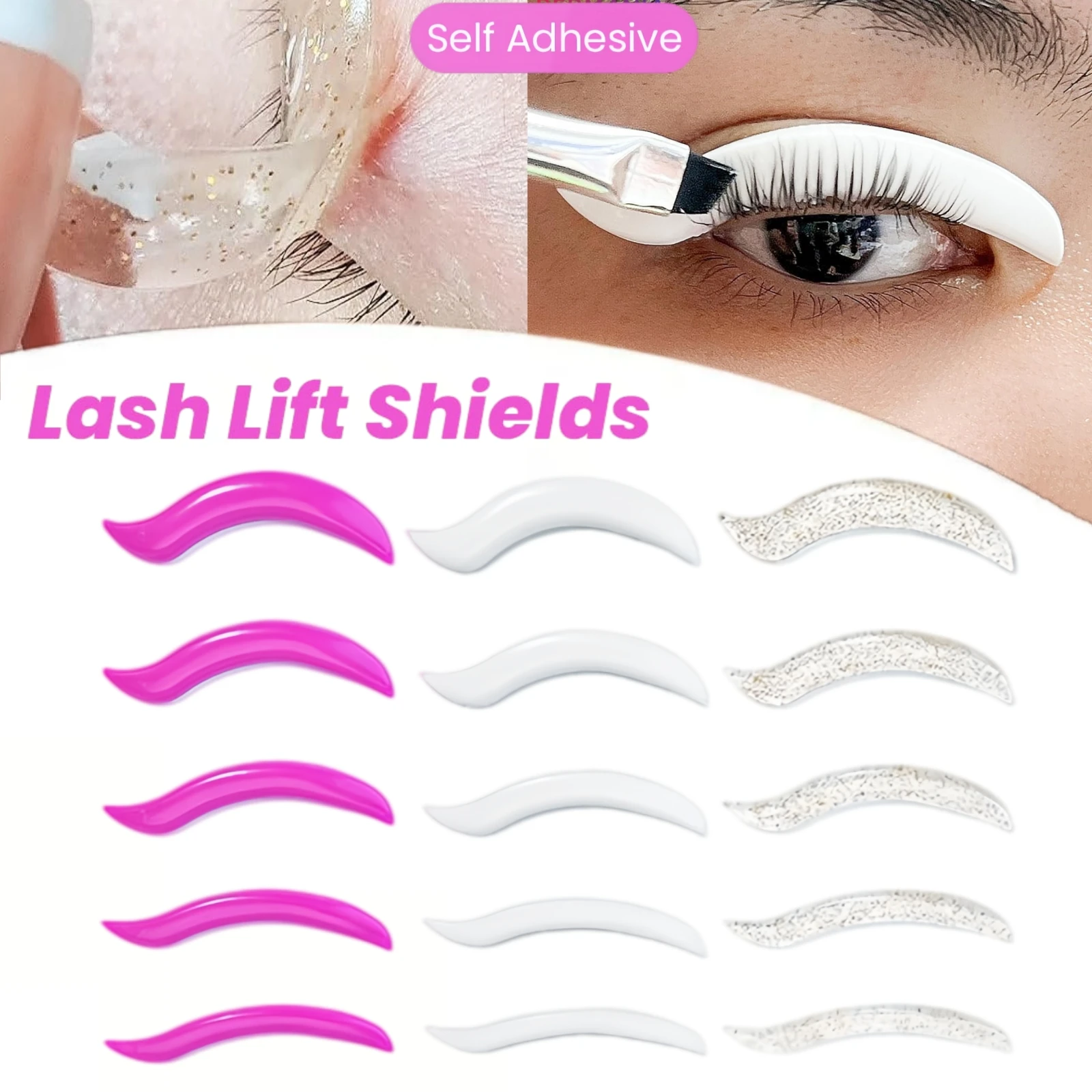 Libeauty Lash Lift Shield Super Sticky Lash Lift Pad Self-Adhesive Korean Eyelash Perm Pad Works with Eyes Open For Lash Lifting