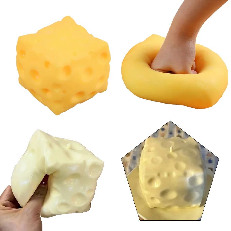 

Гигантская игрушка-антистресс в виде куба сыра, имитация большого сыра, медленно восстанавливающая форму, мяч для снятия стресса, подарок для взрослых
