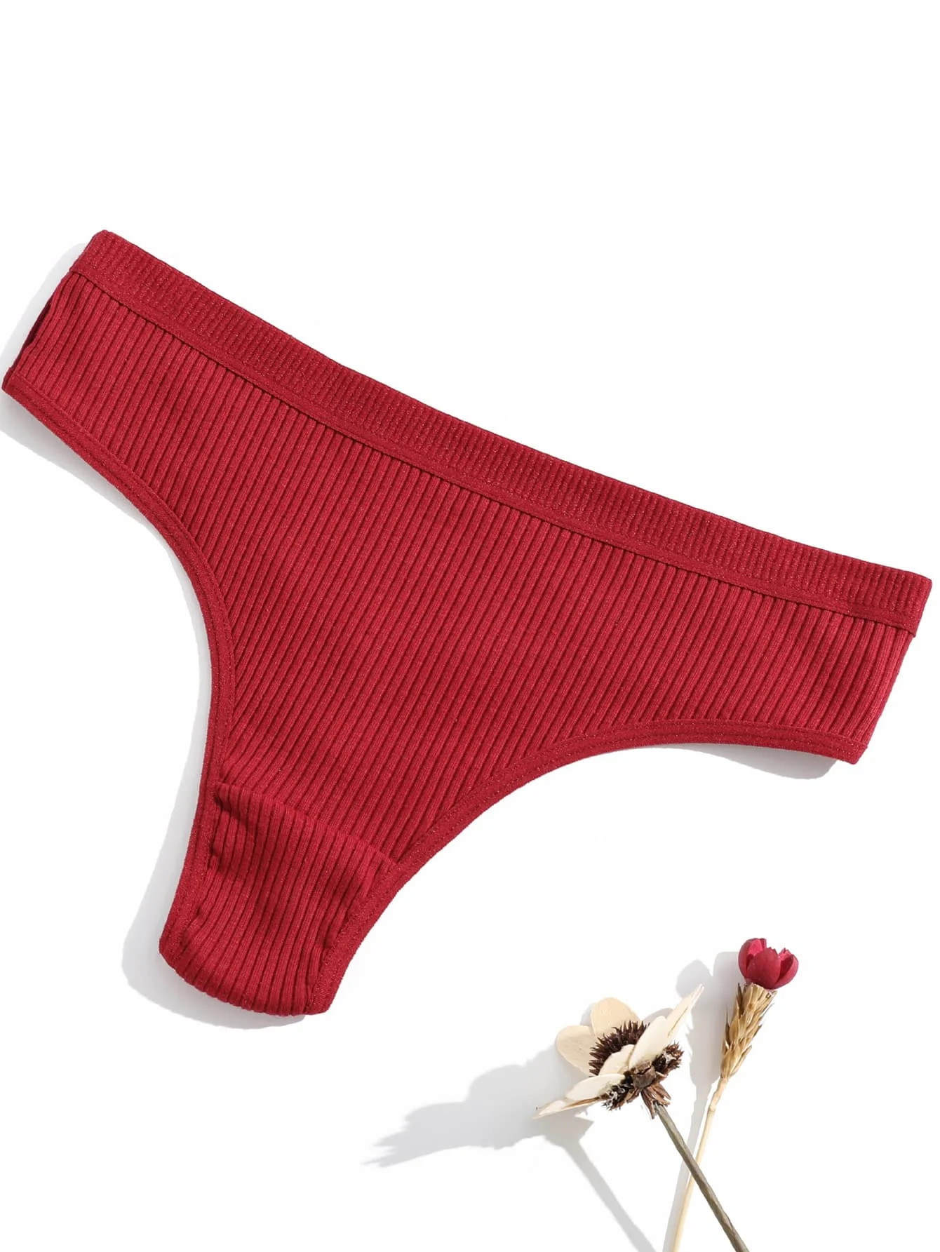 7 قطع من سيور بسيطة ومثيرة ومنخفضة الخصر للنساء بألوان مختلفة، سيور مريحة من القطن الخالص قابلة للتنفس،