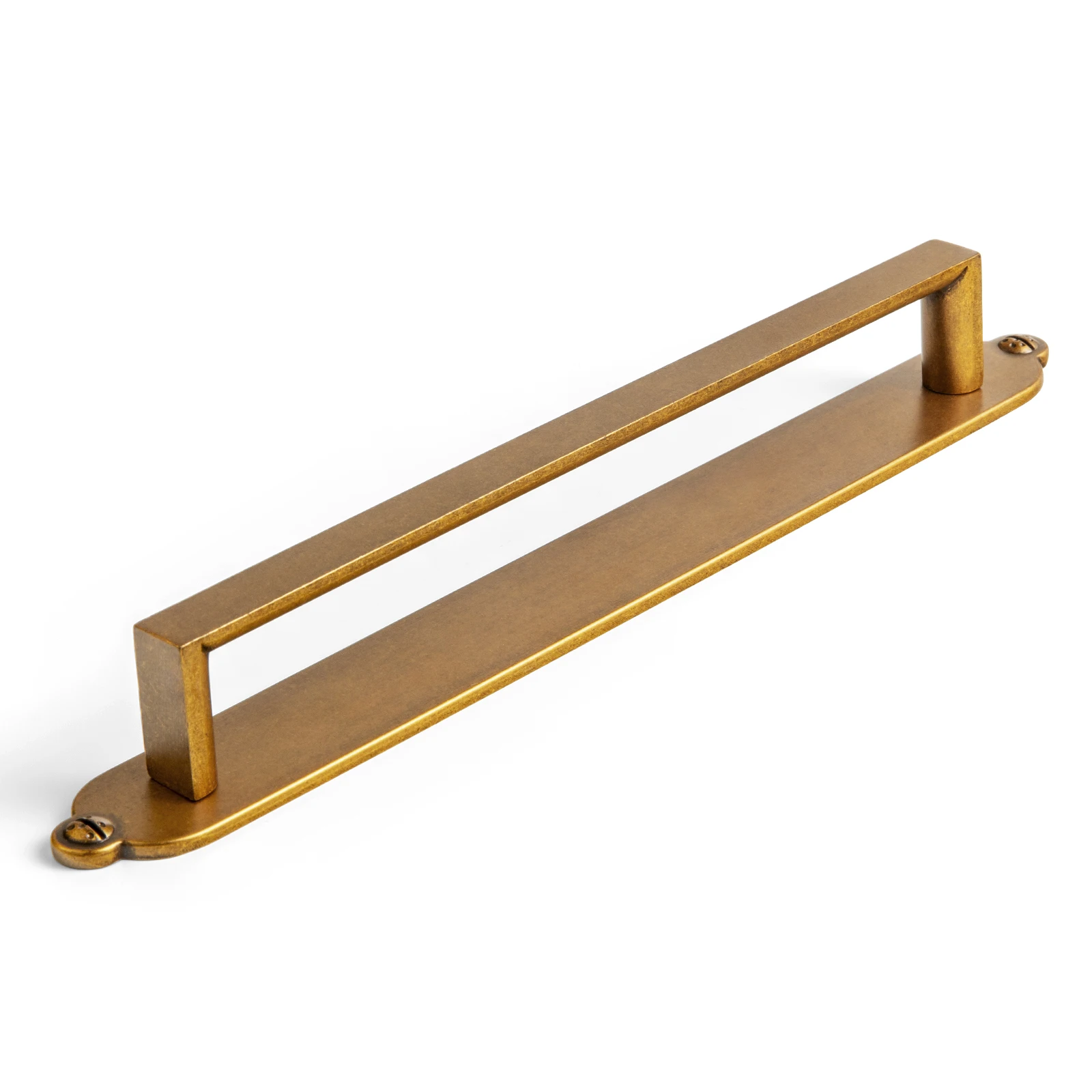 

Goo-Ki Antique Brass Cabinet Pulls with Square Backplate- 5''(128MM) Hole Centers Zinc Alloy Drawer Handle